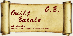 Omilj Batalo vizit kartica